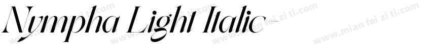 Nympha Light Italic字体转换